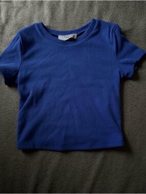 BUNDLE 2 Short Sleeve Ribbed Top in Royal Blue